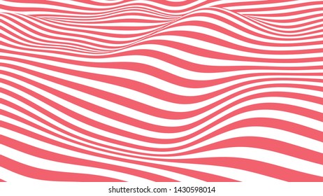 abstract red curve stripes wave line concept for minimal sea wave, mountain hill or skyline. 