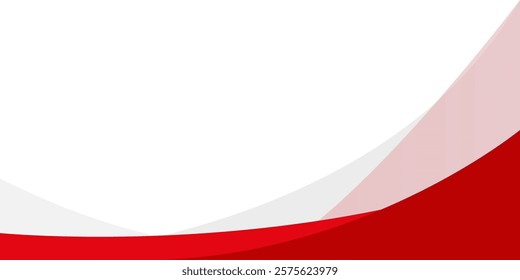 abstract red curved banner background. vector illustration