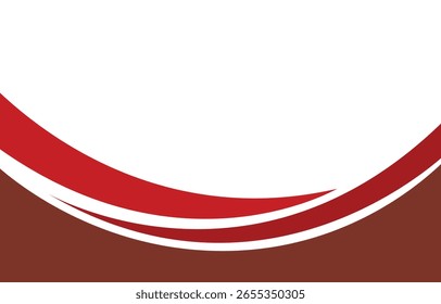  Fundo abstrato vermelho curvo do banner. ilustração vetorial