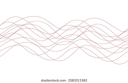 abstract red curved long lines design suitable for background.