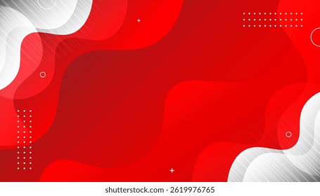 Abstract Red Curvy Background Design