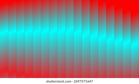 Abstract Red and Cyan Gradient Striped Background Design