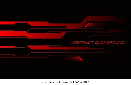 Abstract red cyber line geometric futuristic on dark grey design modern technology background vector illustration.