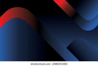 Abstract red dan blue color combination geometric background. Dynamic shape composition. Cool background design for posters. Vector illustration