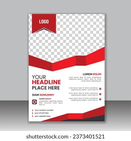 Abstract red and dark black background, annual report cover template, leaflets decoration for printing and presentation vector illustration, Abstract red cover book minimal portfolio presentation