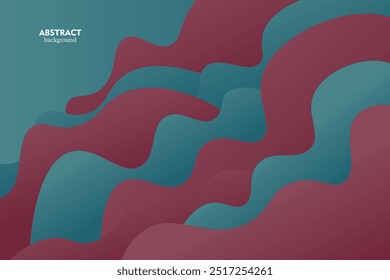 abstract red and dark green gradient colorful paper pieces overlapping background layers. eps 10