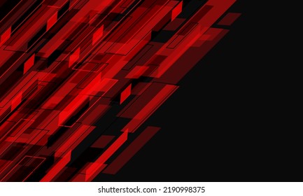 Abstract red data cyber geometric flow dynamic on grey with blank space design modern futuristic technology background vector illustration.