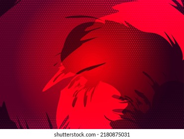 Abstract red design dynamic graphic stroke background vector