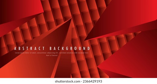 Abstract red diagonal geometric shape background. Modern squred design elements. Suit for poster, banner, digital background, and website,  Vector illustration