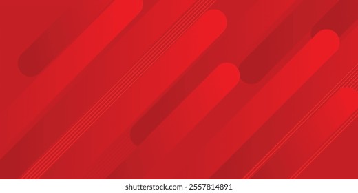 Abstract red diagonal geometric shape background with shiny lines. Modern rounded lines design elements. Suit for poster, banner, brochure, corporate, presentation, website, flyer. Vector Illustration