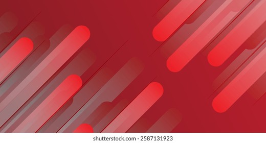 Abstract red diagonal geometric shape background with shiny lines. Modern rounded lines design elements. Suit for poster, banner, brochure, corporate, presentation, website, flyer. eps10