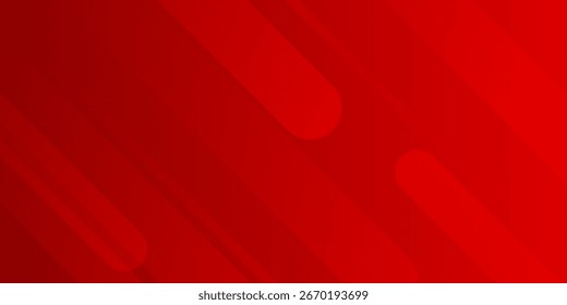 Fundo abstrato da forma geométrica da diagonal vermelha com linhas brilhantes. Elementos de design de linhas arredondadas modernas. Terno para cartaz, banner, brochura, corporativo, apresentação, site, folheto. Ilustração vetorial