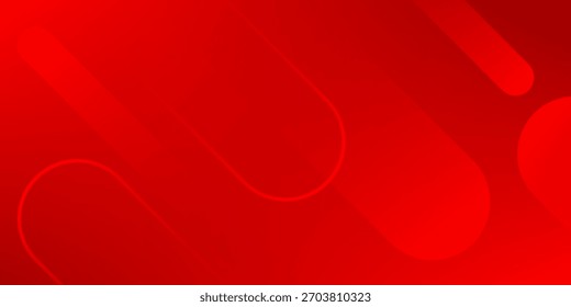 Abstrakte rote diagonale geometrische Form Hintergrund mit glänzenden Linien. Moderne abgerundete Linien Design Elemente. roter Hintergrund.