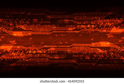 Abstract red digital communication technology background. Vector illustration