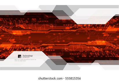 Abstract red digital communication technology background. Vector illustration