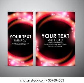 Abstract red digital flare frame. Graphic resources design template. Vector illustration