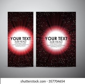 Abstract red digital flare frame. Graphic resources design template. Vector illustration