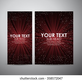 Abstract red digital flare frame. Graphic resources design template. Vector illustration