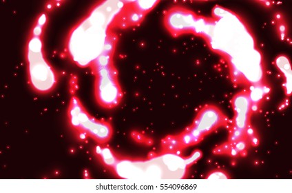 Abstract red digital flare frame. 