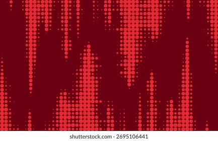 Abstrakte rote digitale Wellenform, die einem Herzschlag oder Tonimpuls auf weißem Hintergrund ähnelt. Vektorgrafik