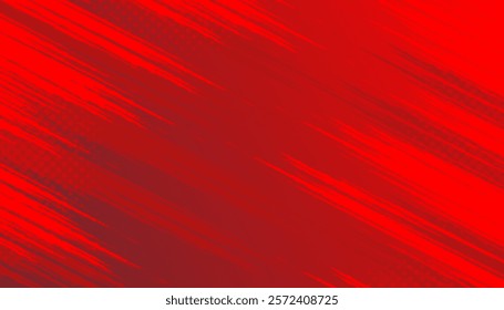 Abstract red dirty grunge background with halftone effect, diagonal stripes. 