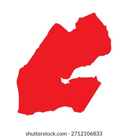 Abstract Red Djibouti Simple Map