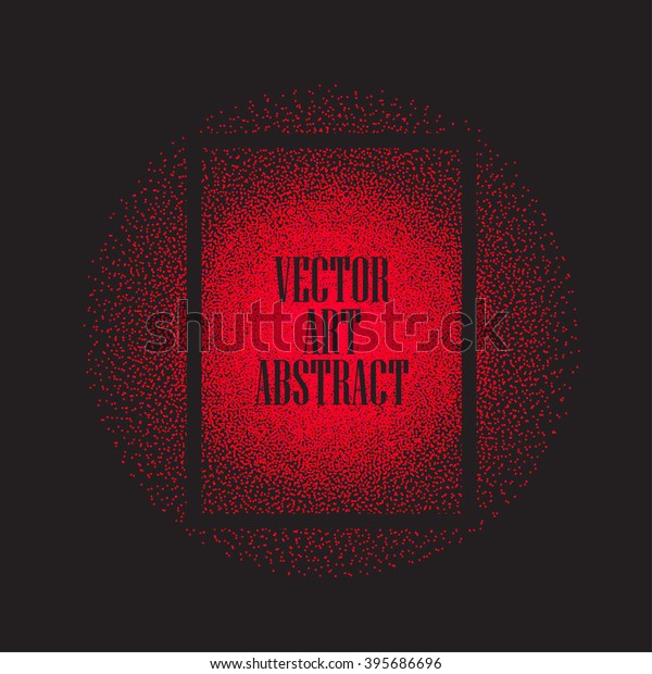 Abstract Red Dots On Black Background Stock Vector (Royalty Free