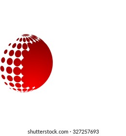 Abstract red dots, white background for your text and logo - stock vector illustration. Hotbox




