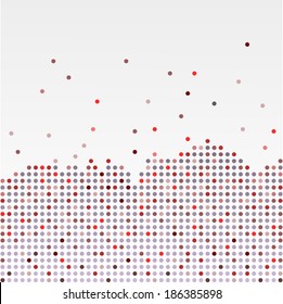 Abstract red dotted background
