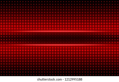 Abstract red dotted background with place for text in center. Vector illustration. 