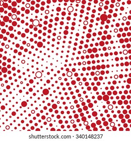 Abstract red dotted vector background