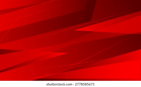 Abstract Red Dynamic Geometric Background with Modern Diagonal Shapes