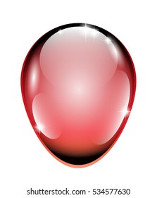 Abstract red egg-shaped background, with space for your text. Vector illustration, on transparent background