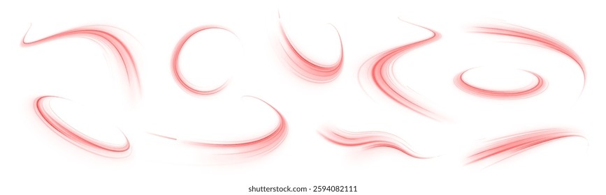 Abstract Red Energy Trail Sweeping Gracefully, Symbolizing Momentum, Creativity, and the Beauty of Motion in a Minimalist Composition