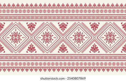 abstract red ethnic art .seamless pattern in tribal,folk embroidery,and Indian style.
Aztec geometric art ornament print.Design for carpet,cover.wallpaper,wrapping,fabric,clothing.