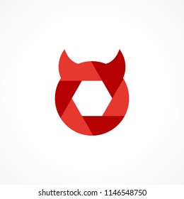 Abstract Red Evil Aperture