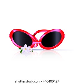 abstract red eyeglasses