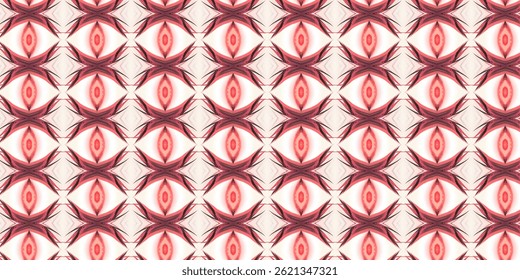 Abstract Red Eye-Like Pattern with Symmetry and Depth