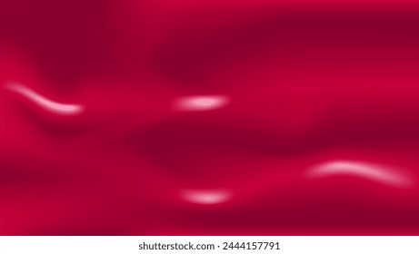 abstract red fabric waves background. vector illustration