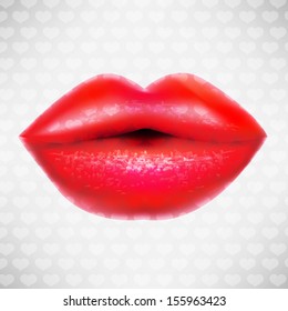 Abstract Red Female Lips