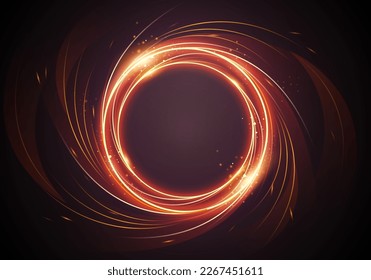 Abstract Red Fire Energy Vortex