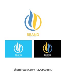 Abstract red fire flame logo design.