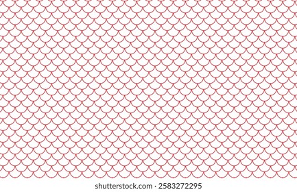 abstract red fish scale pattern can be used background.