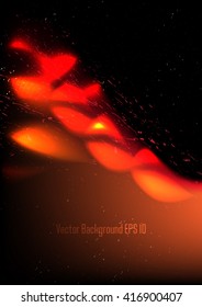 Abstract red flame background - Energy concept