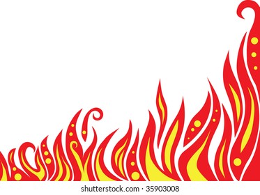 abstract red flame background vector (series)