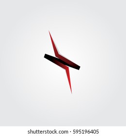Abstract Red  Flat And Wave Business Logo