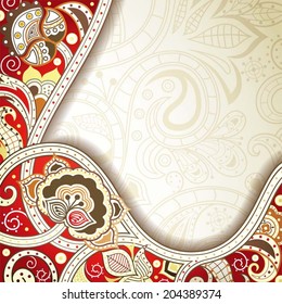 Abstract Red Floral Background