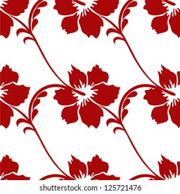 Abstract red floral background. EPS 10.