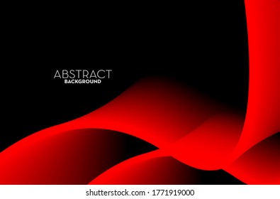 Abstract red flow line digital technology, smooth particle wave, big data techno, design concept background and wallpaper, vector eps
