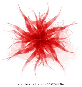 Abstract red flower
